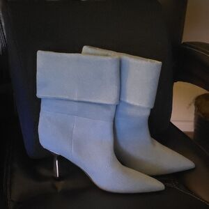 Nine West Light Blue Heeled Boots